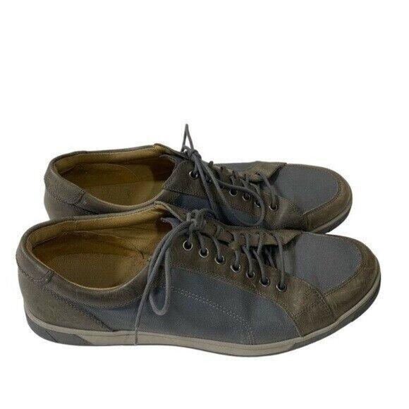 Cole Haan Quincy Shoes Men's Oxfords Sport Fashion Grey Leather Canvas Sz 12M - Picture 2 of 10